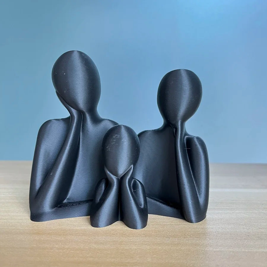 Family of Three Wedding Statue