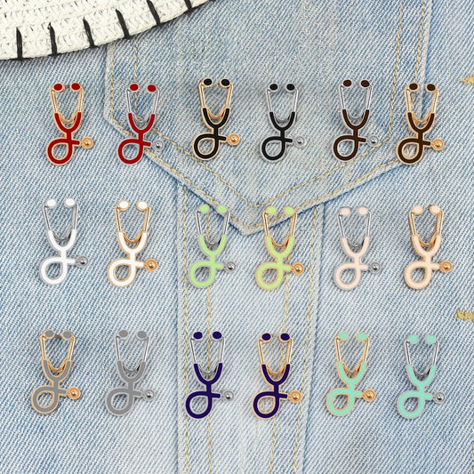 Colorful Stethoscope Brooch Pin (18 styles)