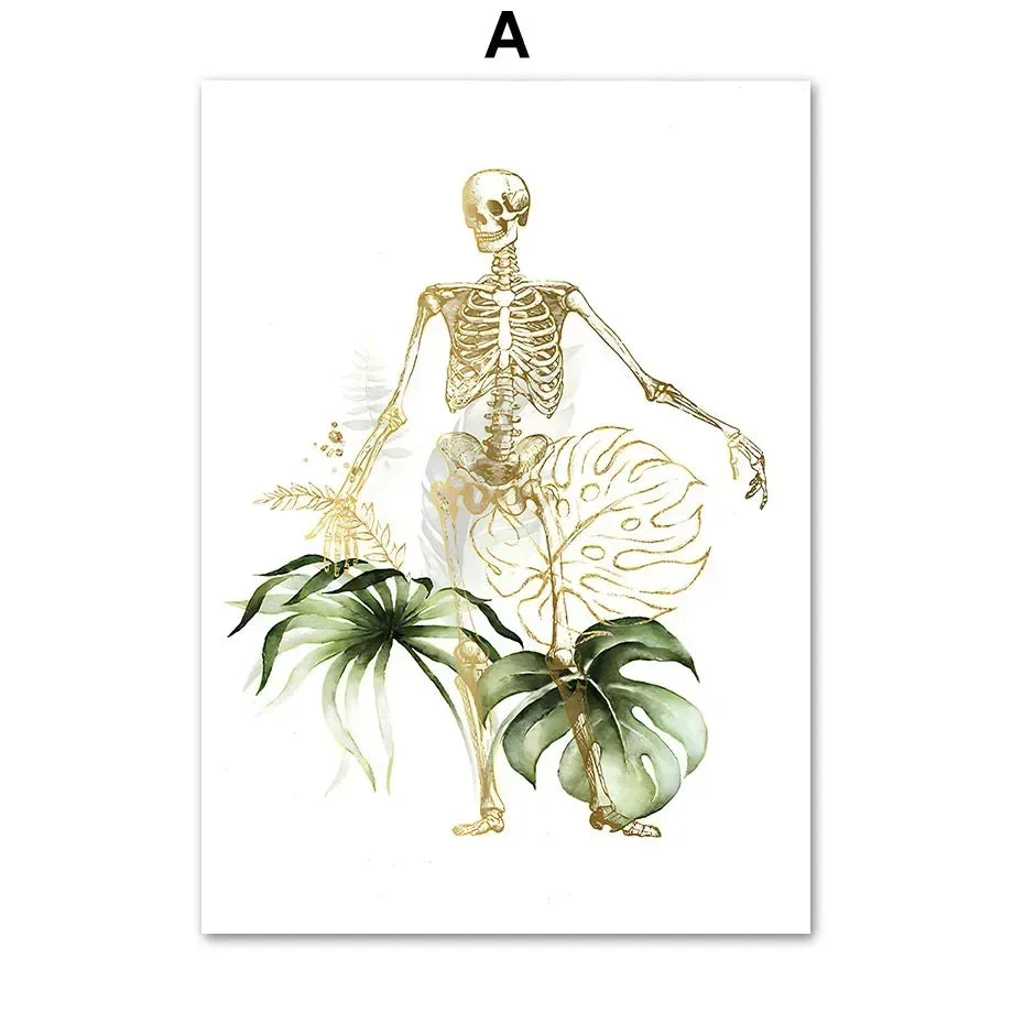 Teeth & Spine Anatomy Canvas Art
