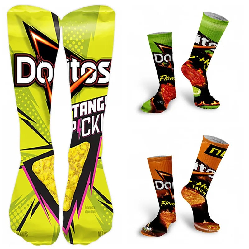 Snack Print Long Socks