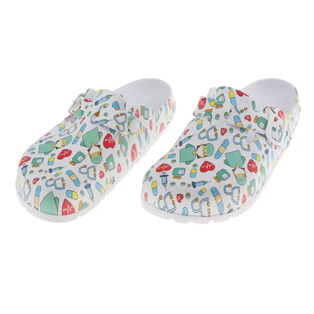 Nurse Print Garden Clogs