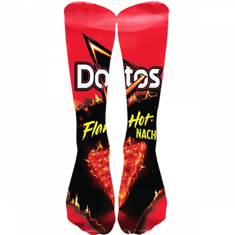 Snack Print Long Socks