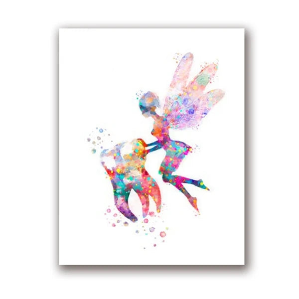 Watercolor Fairy Tooth Canvas Art