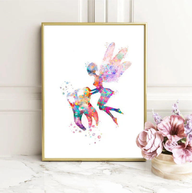 Watercolor Fairy Tooth Canvas Art