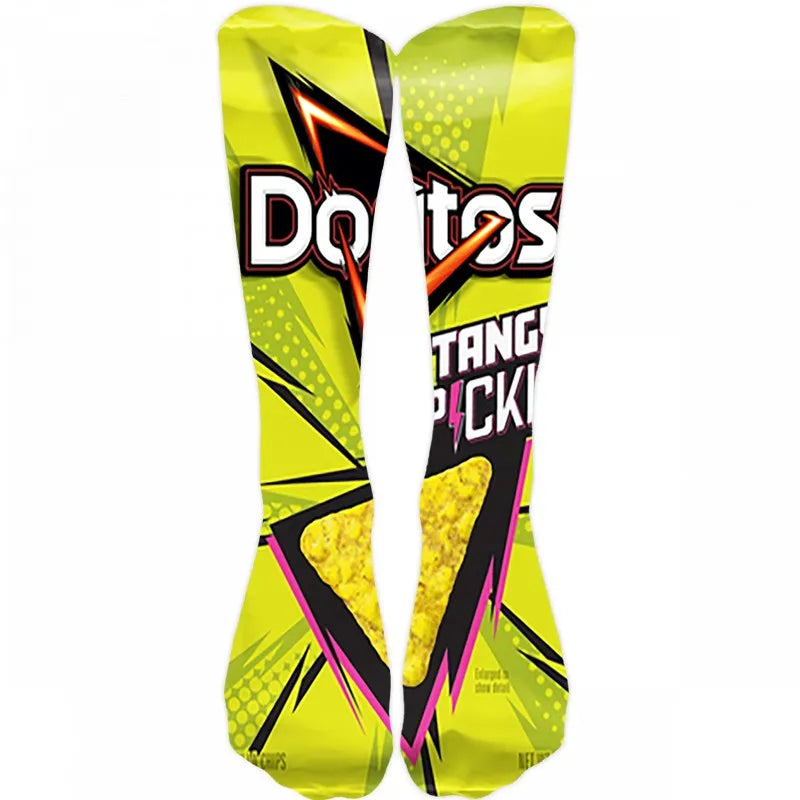 Snack Print Long Socks