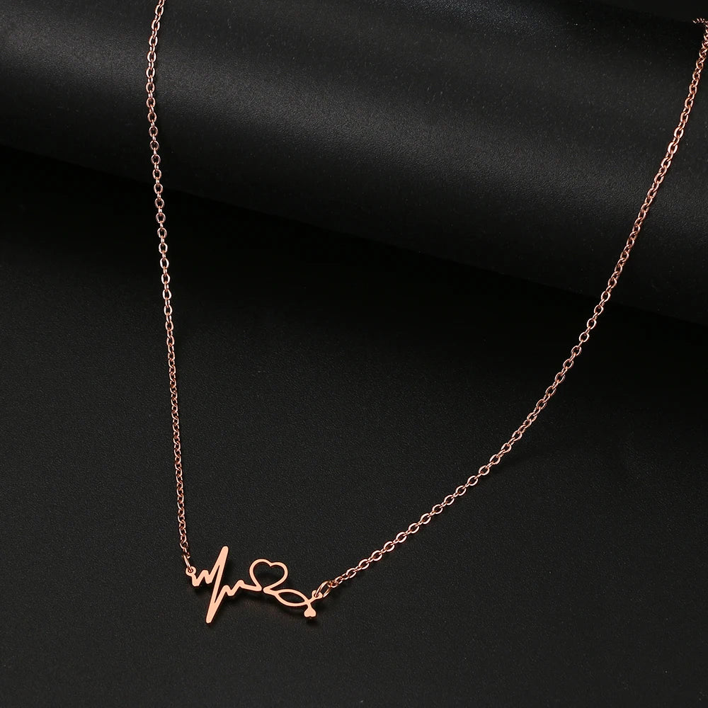 Stethoscope Heart Necklace