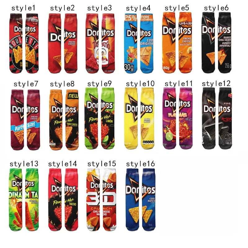 Snack Print Long Socks