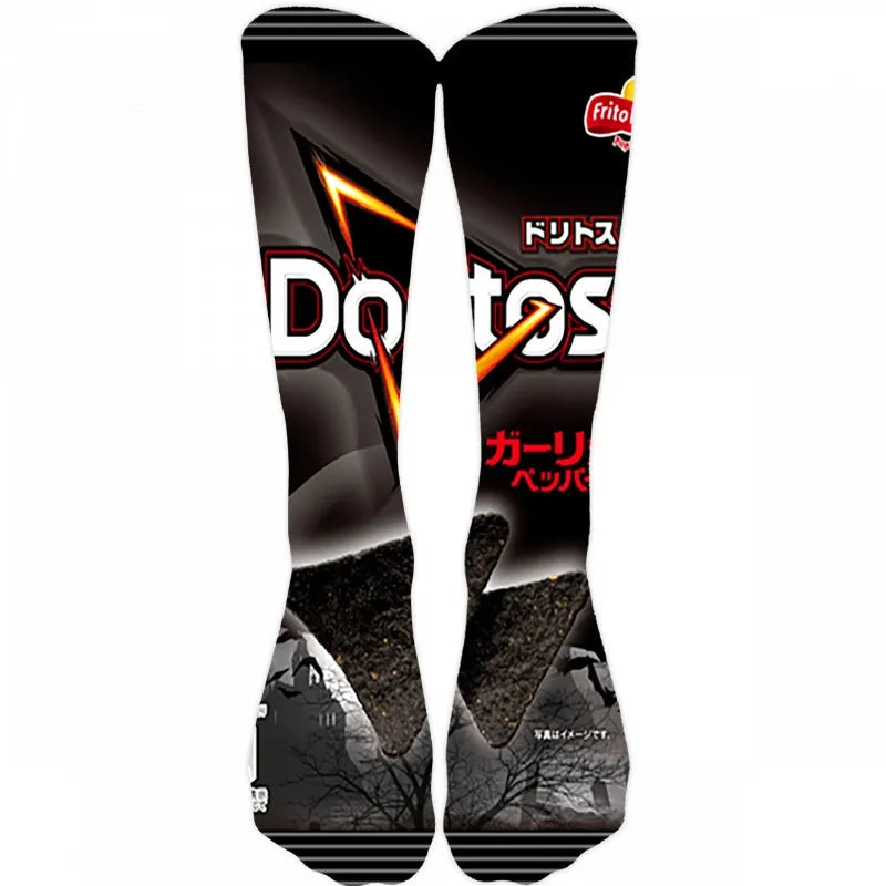 Snack Print Long Socks