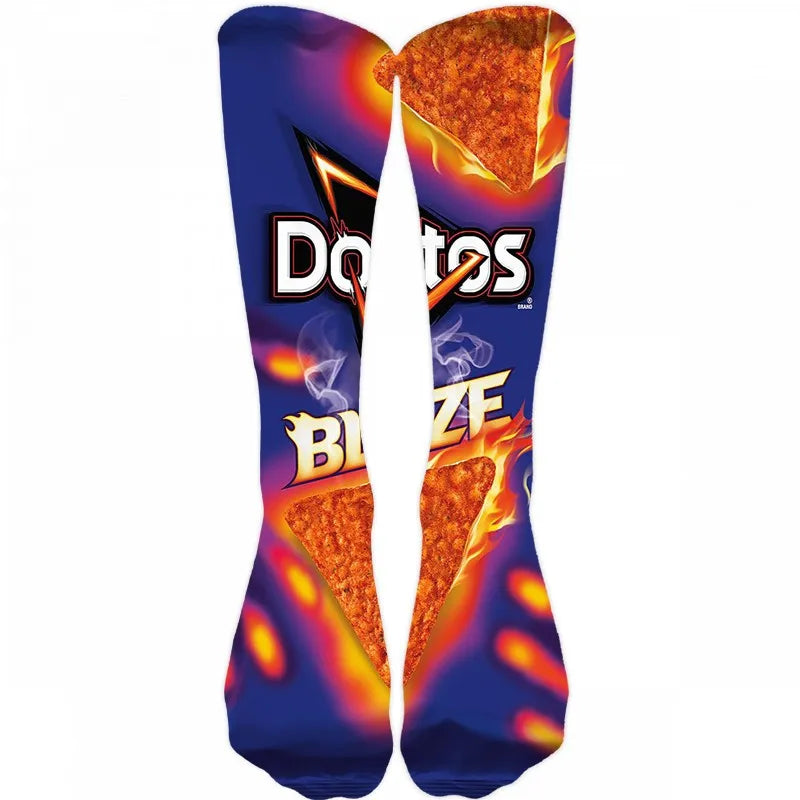 Snack Print Long Socks