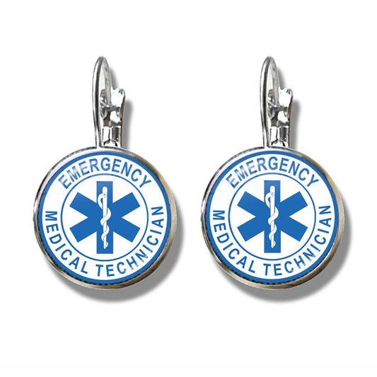 EMT Star of Life Hook Earrings