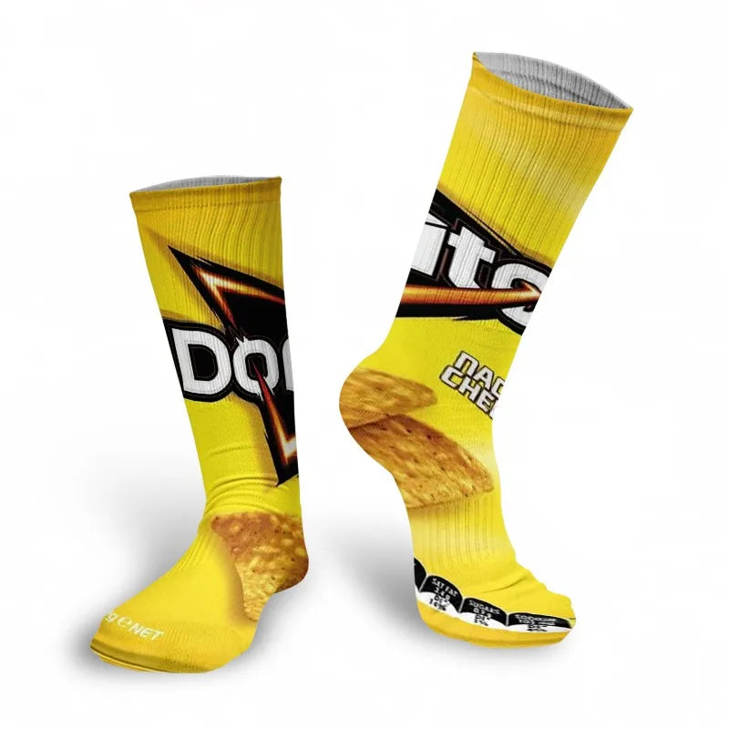Snack Print Long Socks