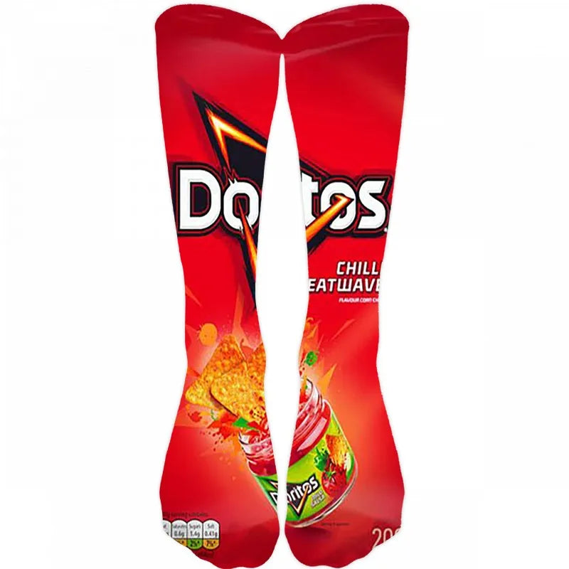 Snack Print Long Socks