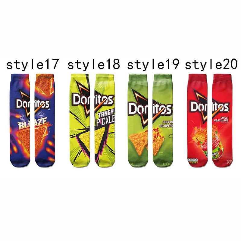 Snack Print Long Socks