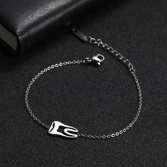 Stainless steel dentist tooth charm bracelet