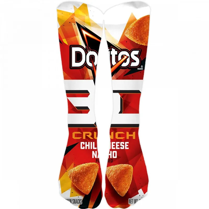 Snack Print Long Socks