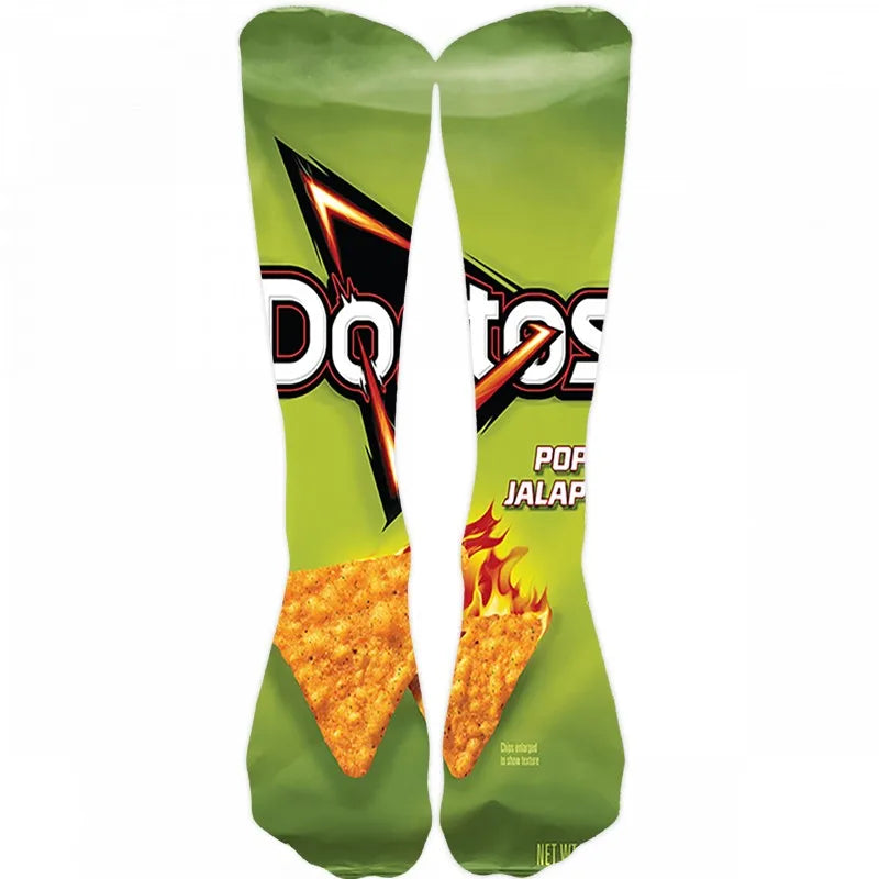Snack Print Long Socks