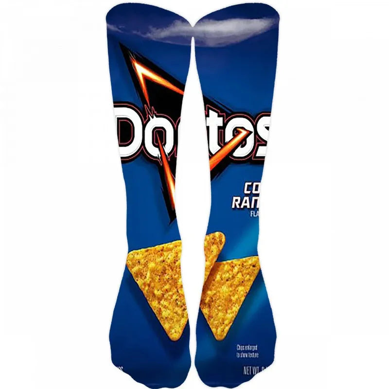 Snack Print Long Socks