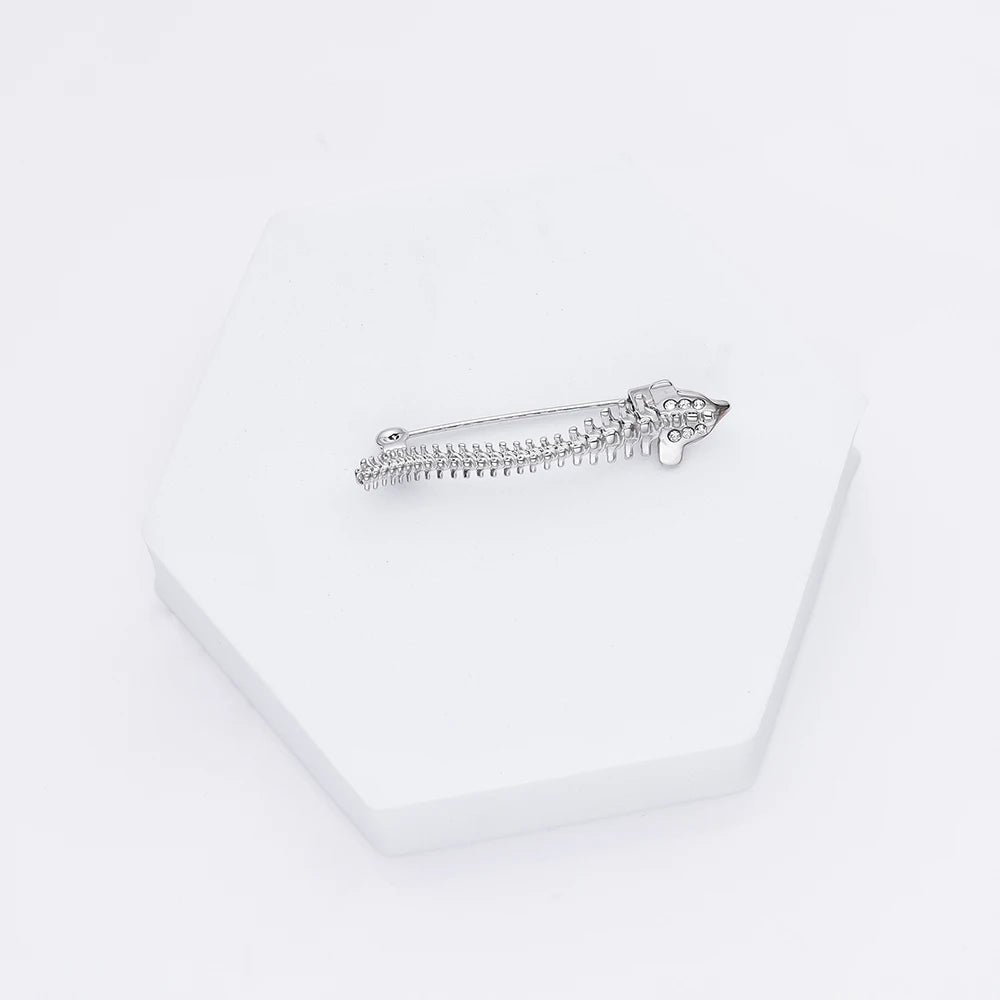 Gold Spine Anatomy Brooch Pin