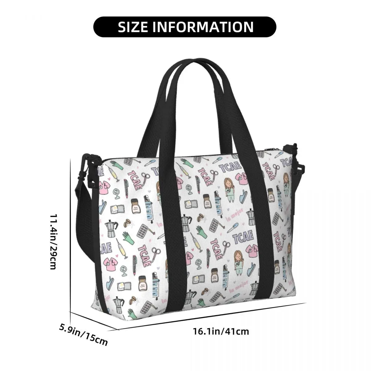 Spotted Nurse Print Tote