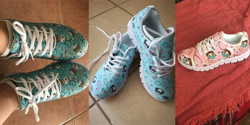 Veterinary Cat Print Sneakers