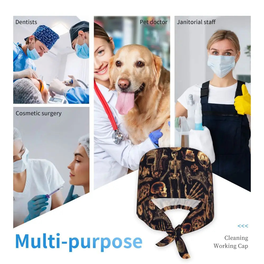 Anatomy Print Nursing Work Cap
