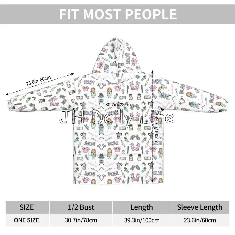 Nurse Wearable Blanket Hoodie