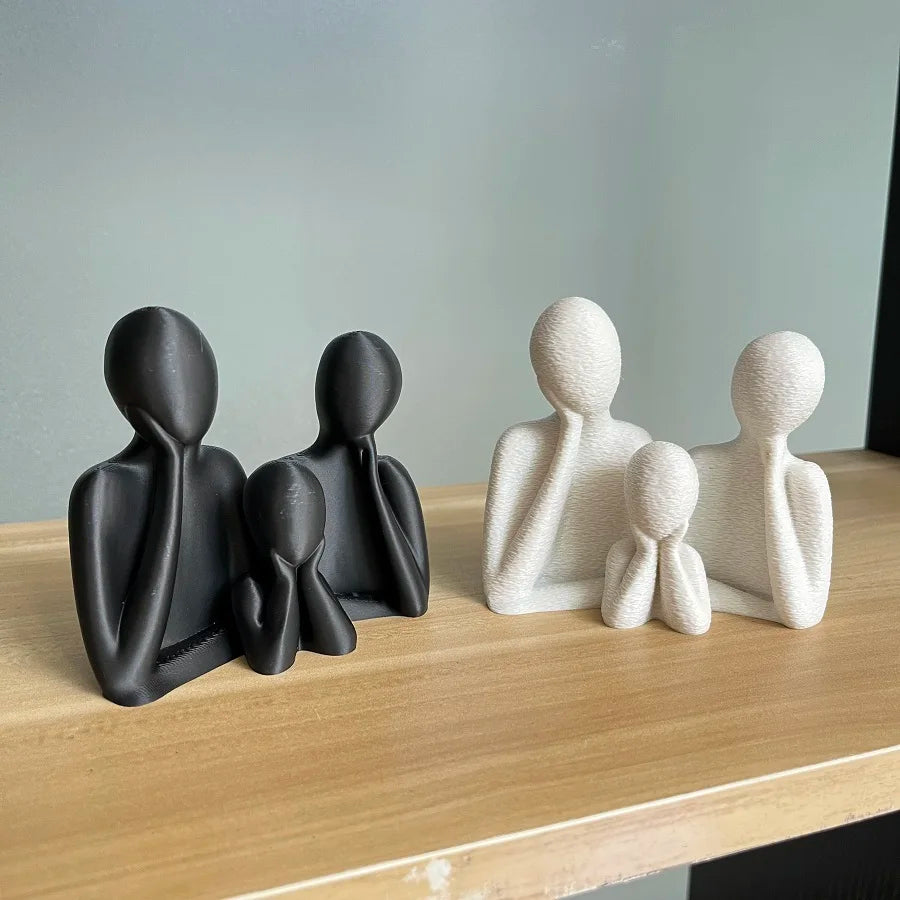 Family of Three Wedding Statue