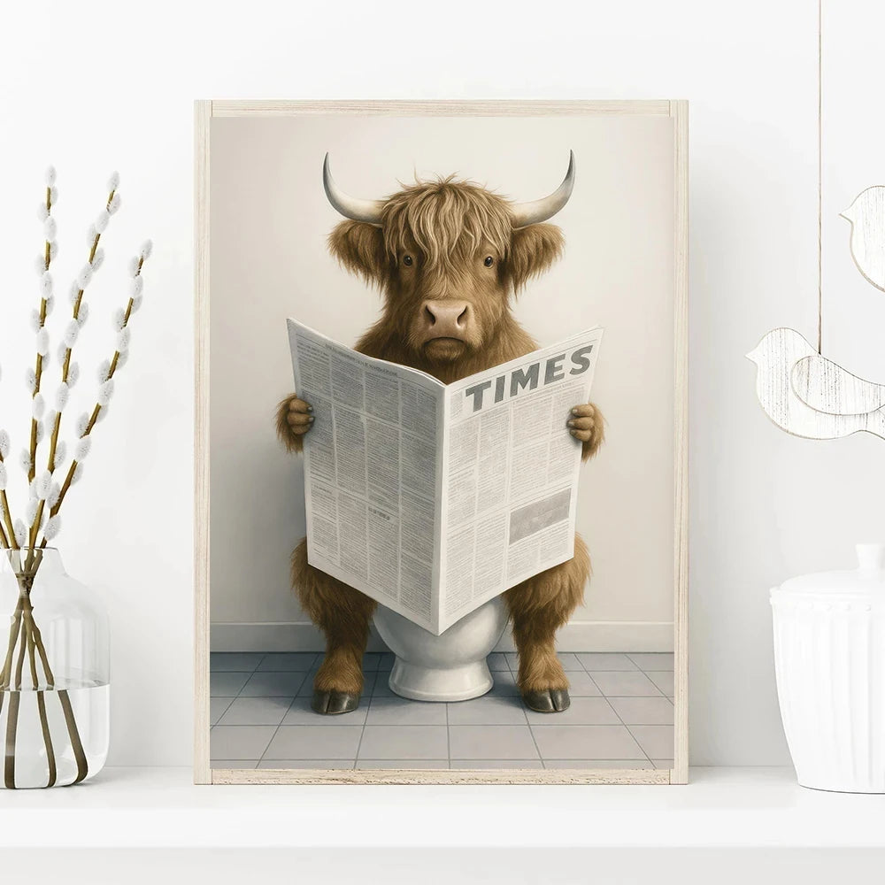 Victorian Queen Bathroom Humor Canvas Art