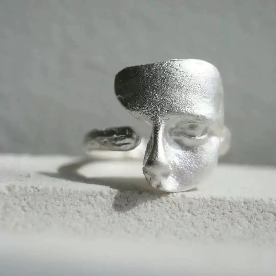 Sterling Silver Face Ring