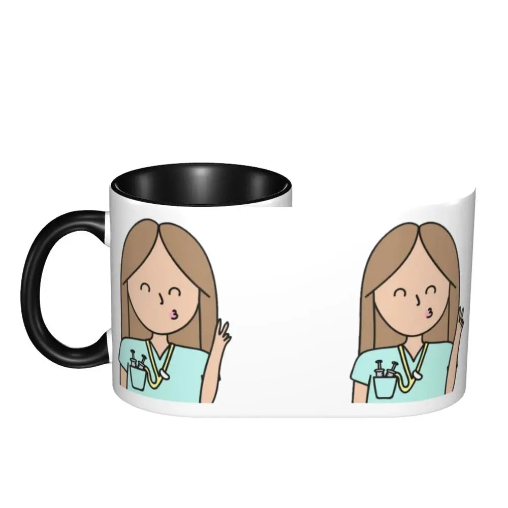 Heartbeat & Stethoscope Ceramic Mug