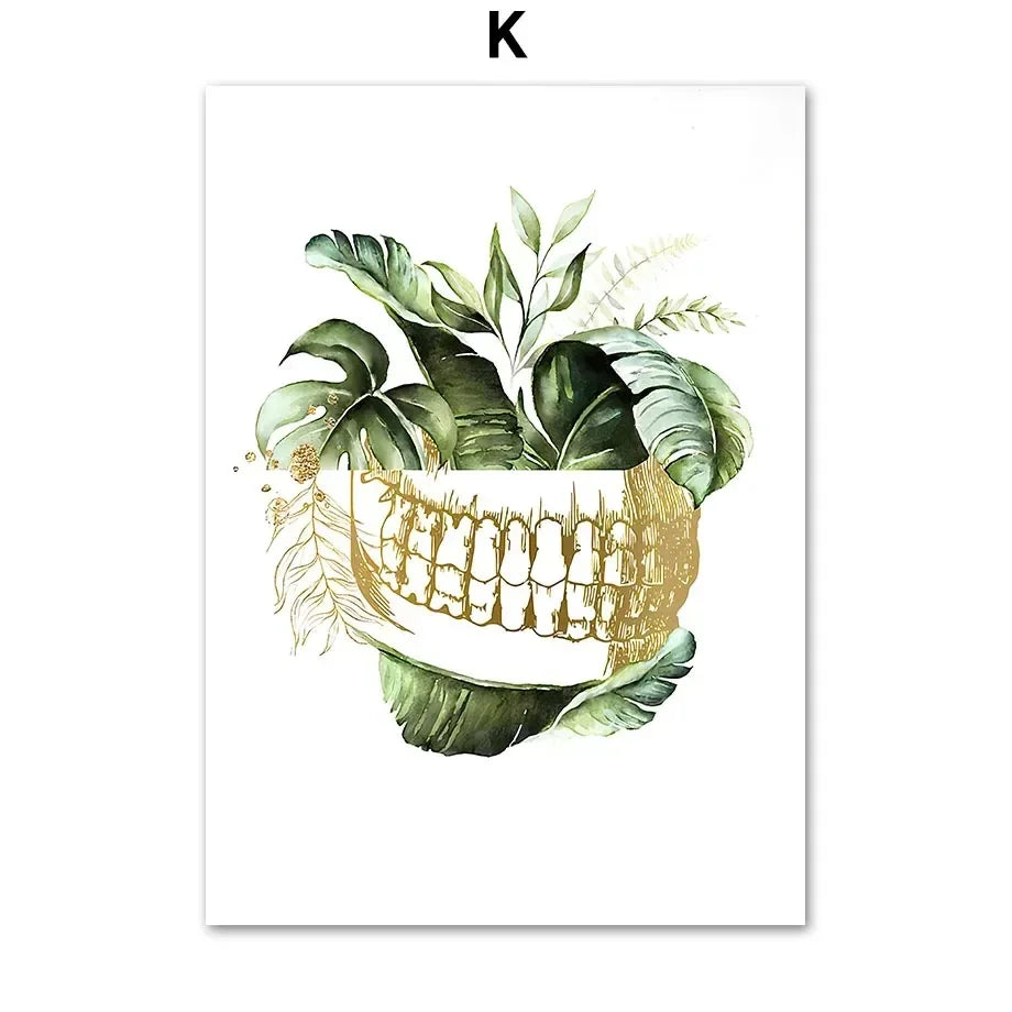 Teeth & Spine Anatomy Canvas Art