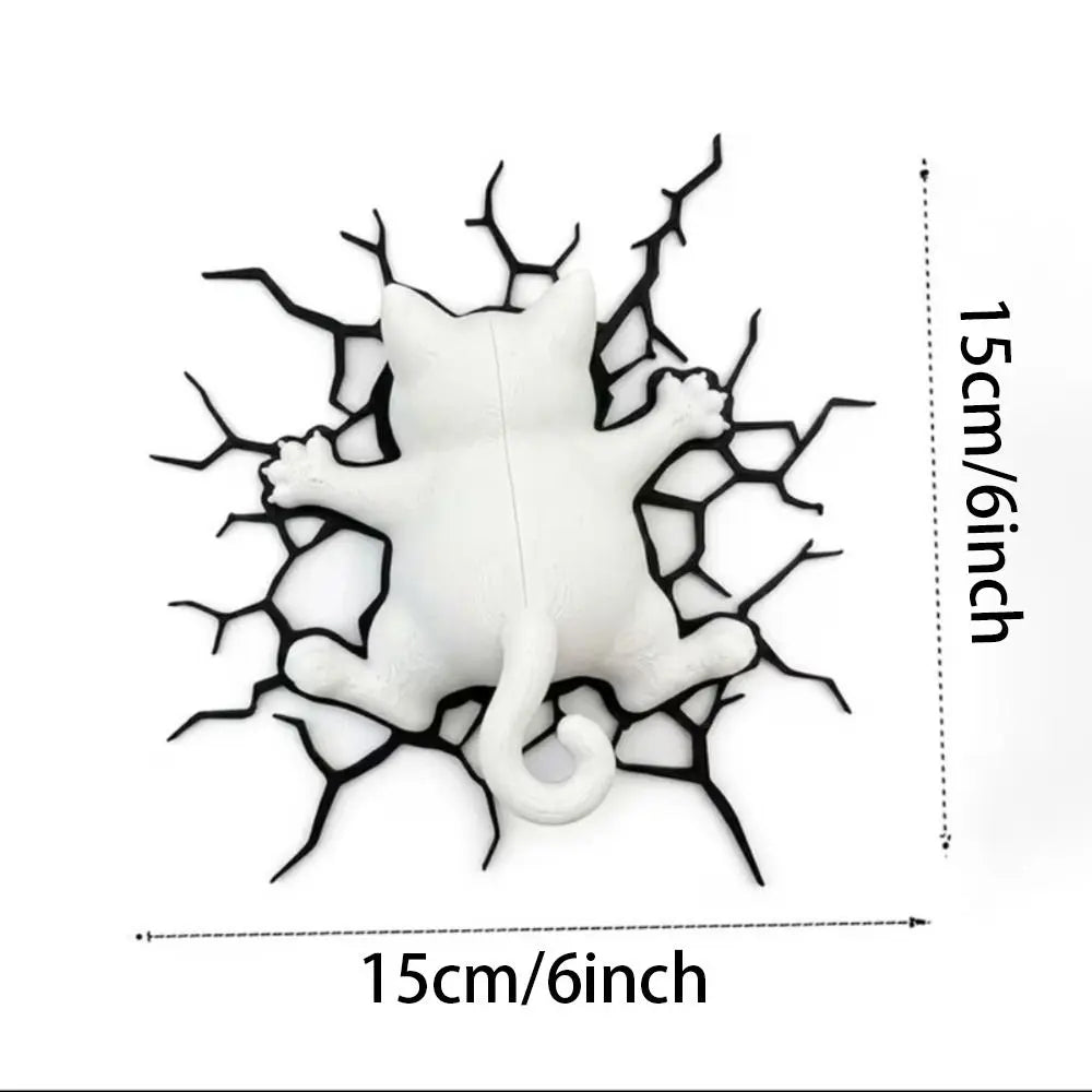 Crack Cat Optical Illusion Magnet