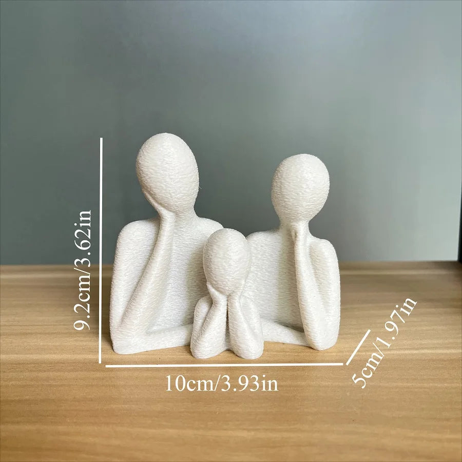 Family of Three Wedding Statue