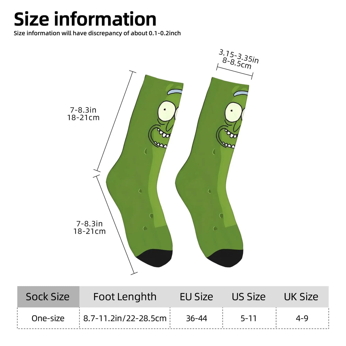 Cucumber Print Novelty Socks