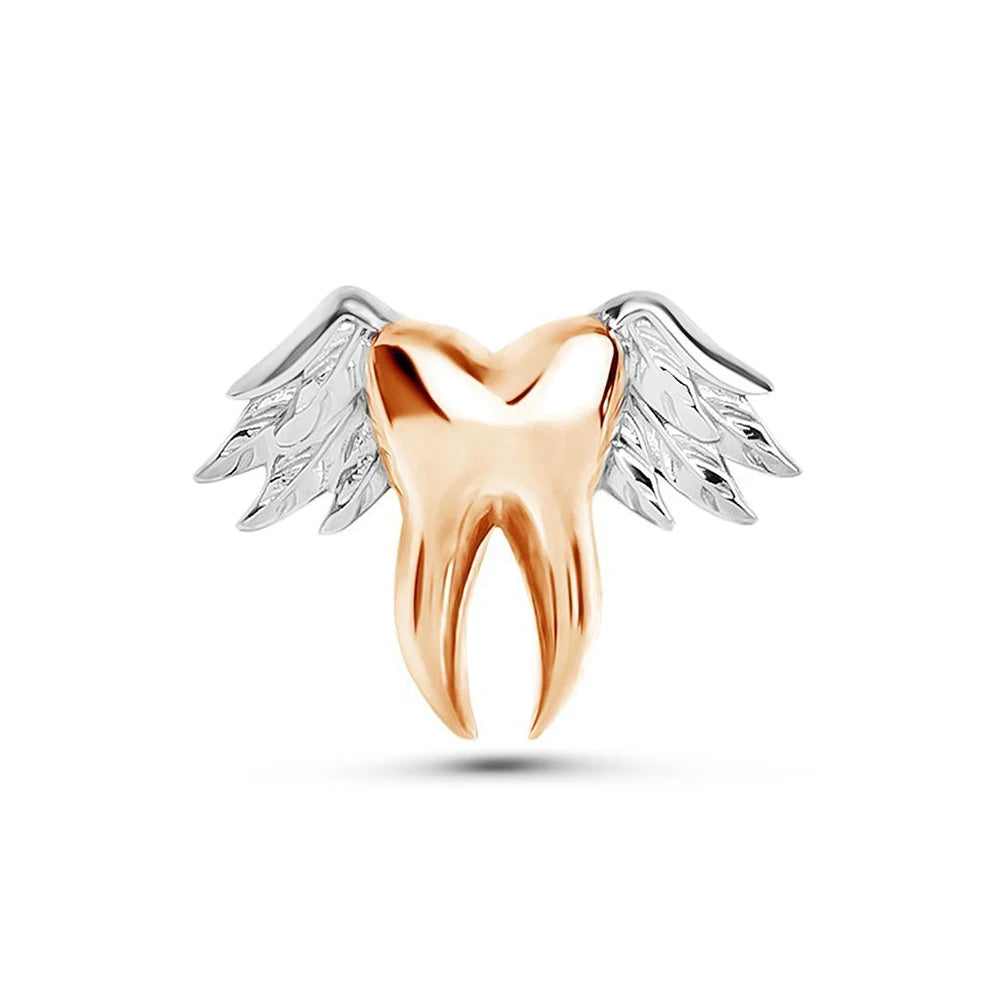 Tooth-Shaped Medical Brooch Pin