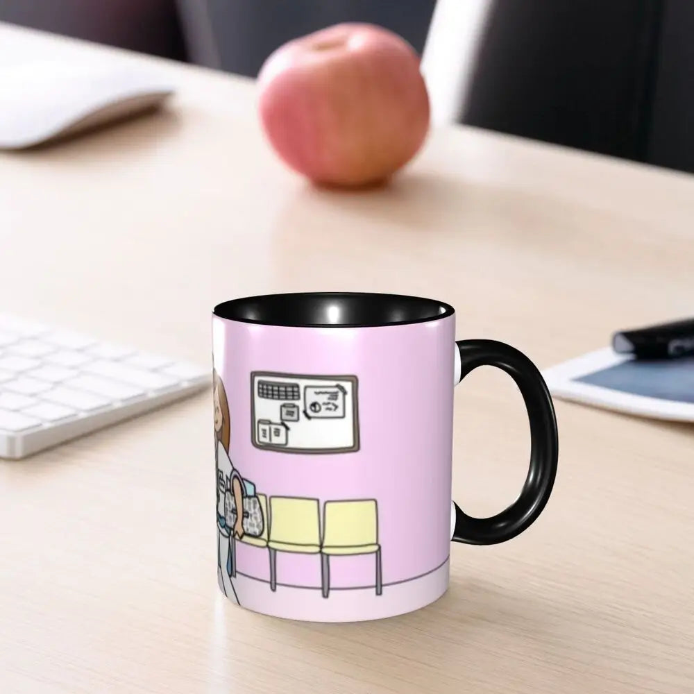 Heartbeat & Stethoscope Ceramic Mug