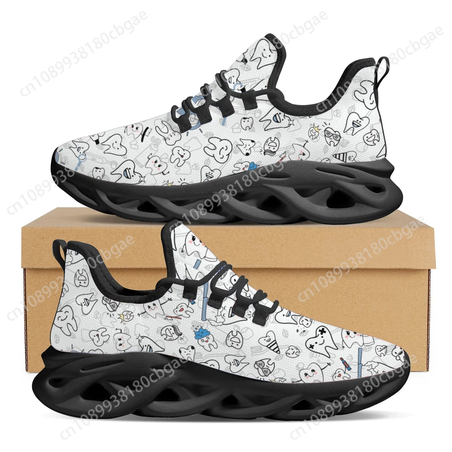 Teeth Print Mesh Trainers