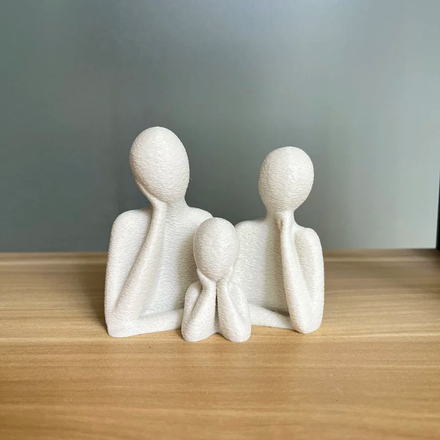 Family of Three Wedding Statue