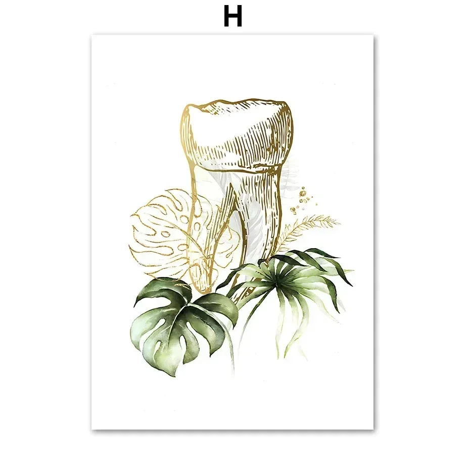 Teeth & Spine Anatomy Canvas Art