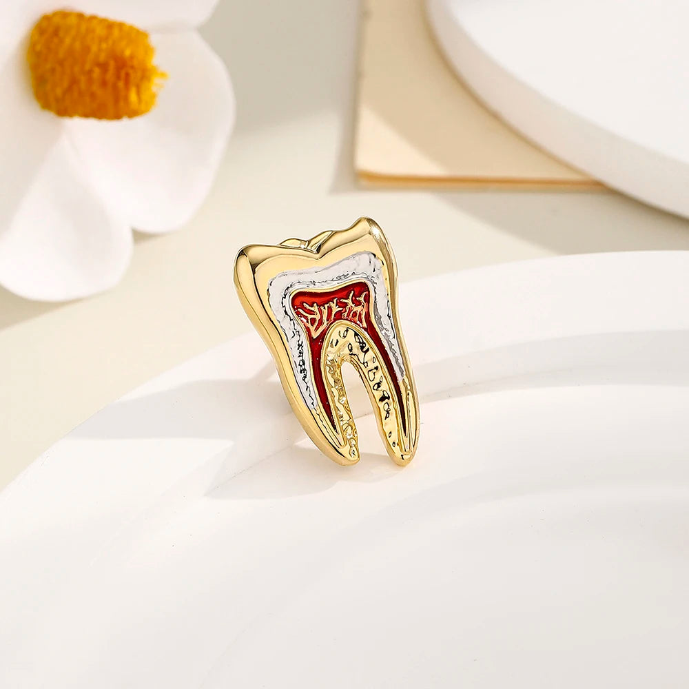 Luxury Tooth Dental Brooch Pin