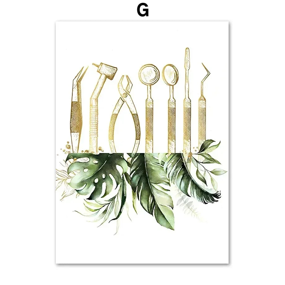 Teeth & Spine Anatomy Canvas Art