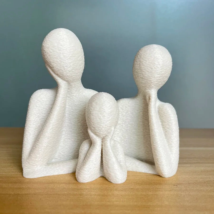 Family of Three Wedding Statue