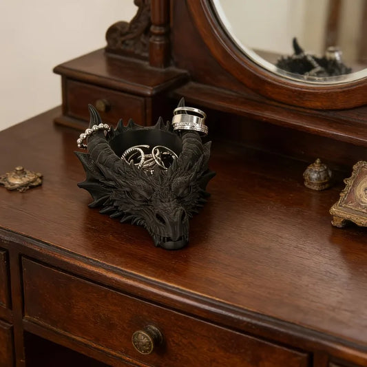 Gothic Dragon Head Desk Decor