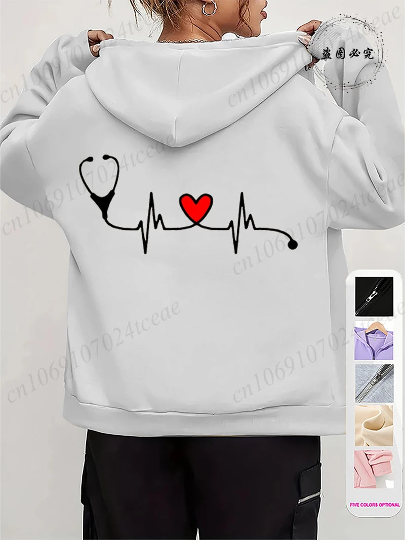 Stethoscope Zip Hoodie