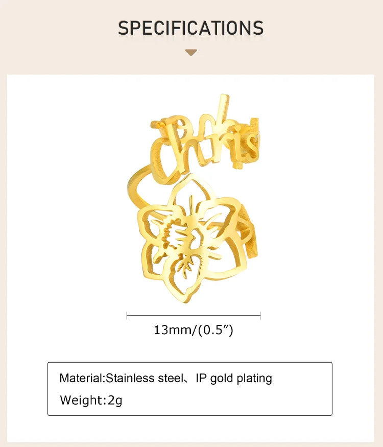 Birthflower Stethoscope Name Tag