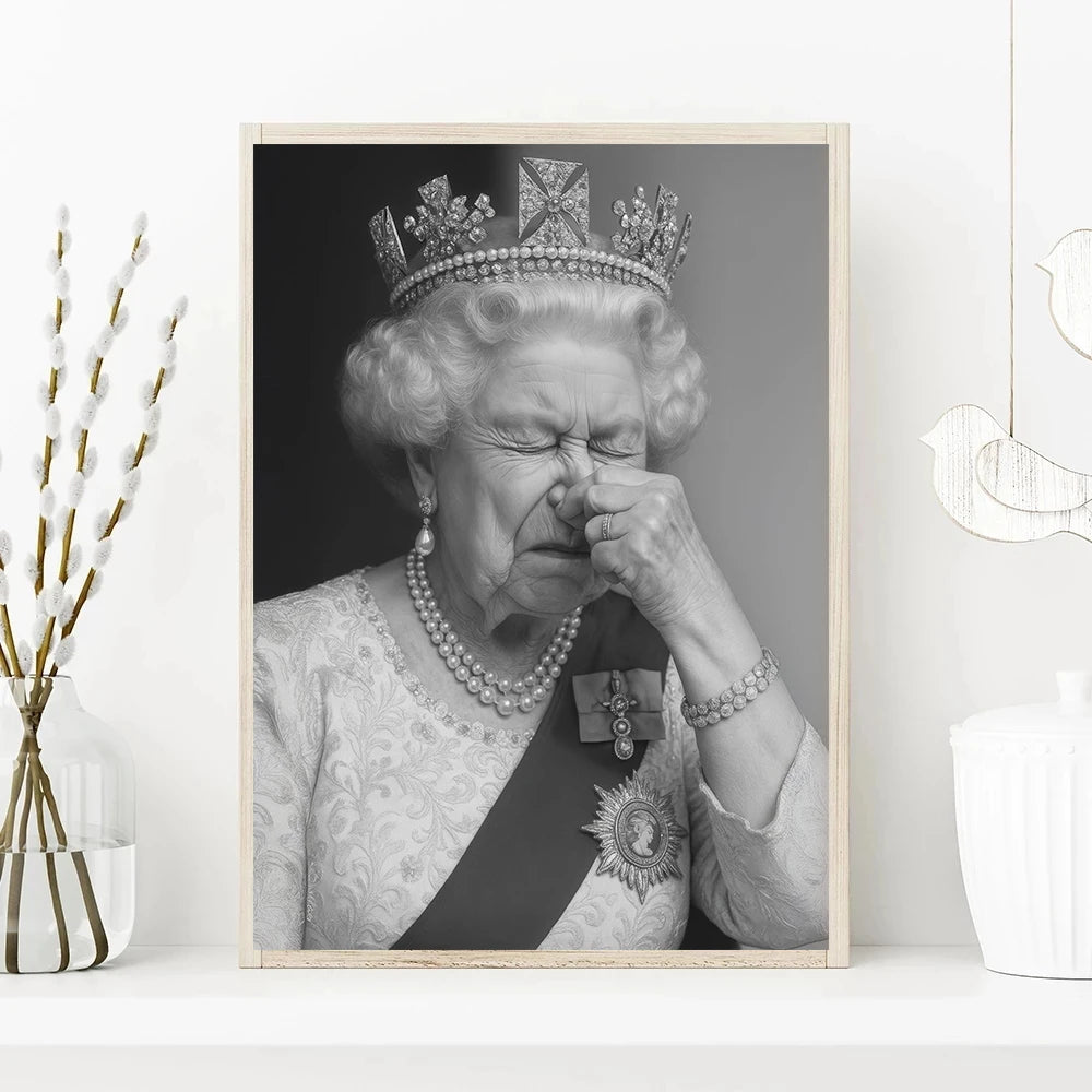 Victorian Queen Bathroom Humor Canvas Art