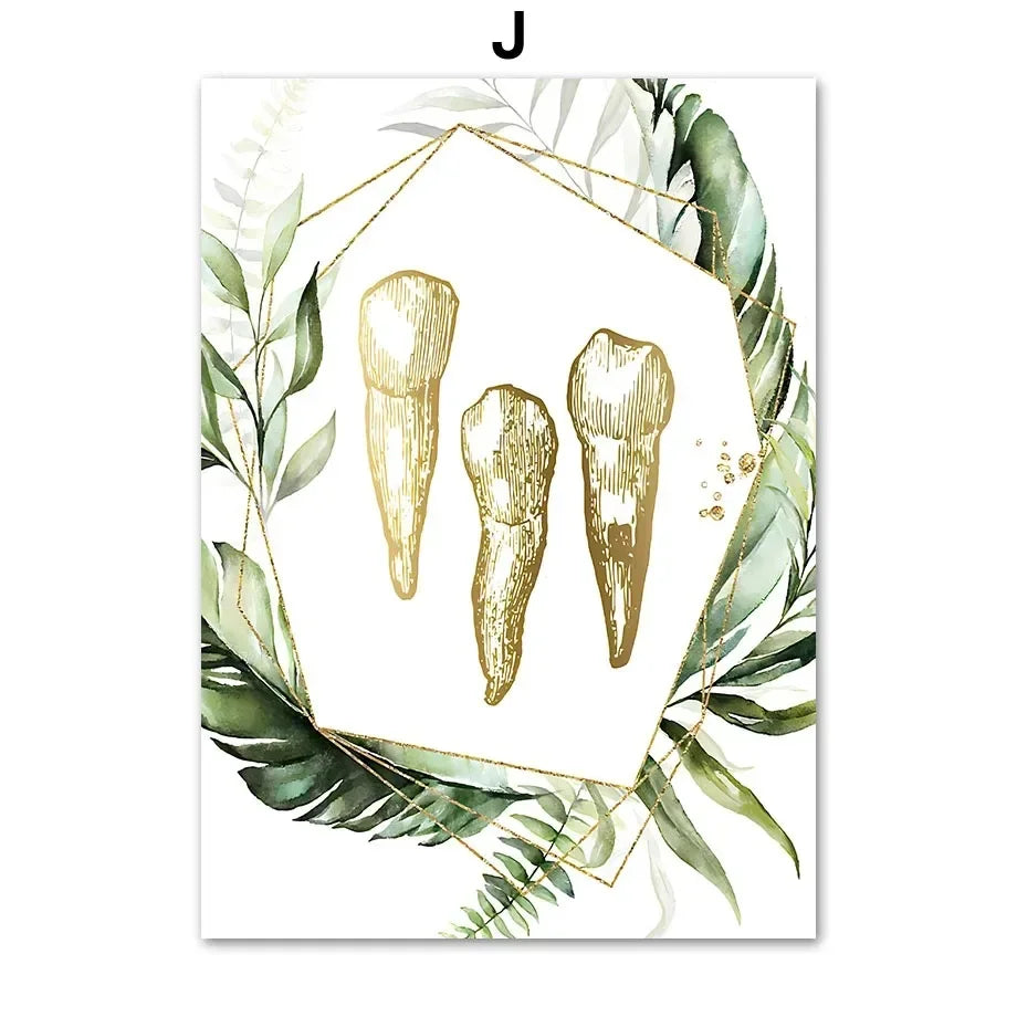 Teeth & Spine Anatomy Canvas Art