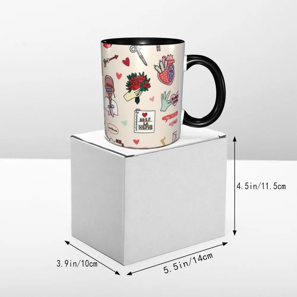 Heartbeat & Stethoscope Ceramic Mug