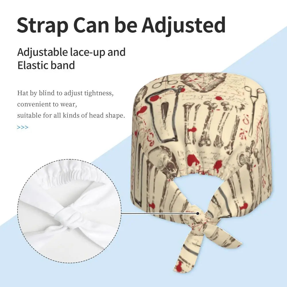 Anatomy Print Nursing Work Cap