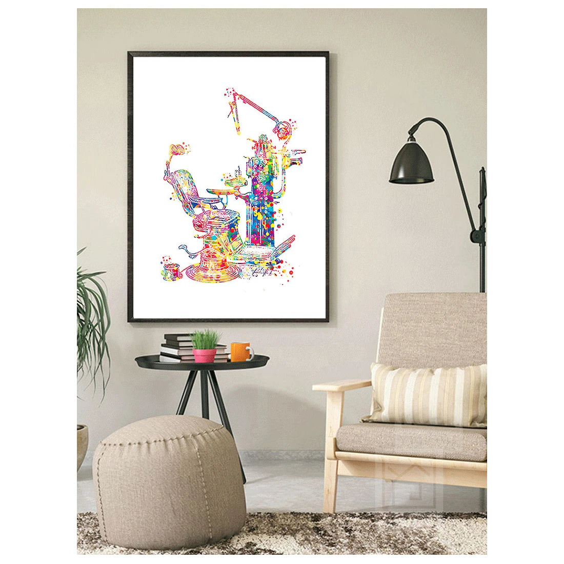 Dental Anatomy Watercolour Canvas Print